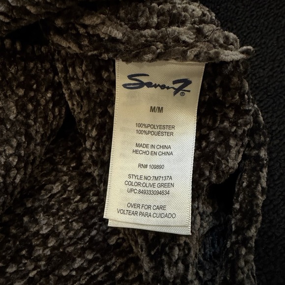 Seven 7 Womens Medium Brown Grey Crewneck Sweater Cozy Knit Lounge Soft Plush - Picture 7 of 9